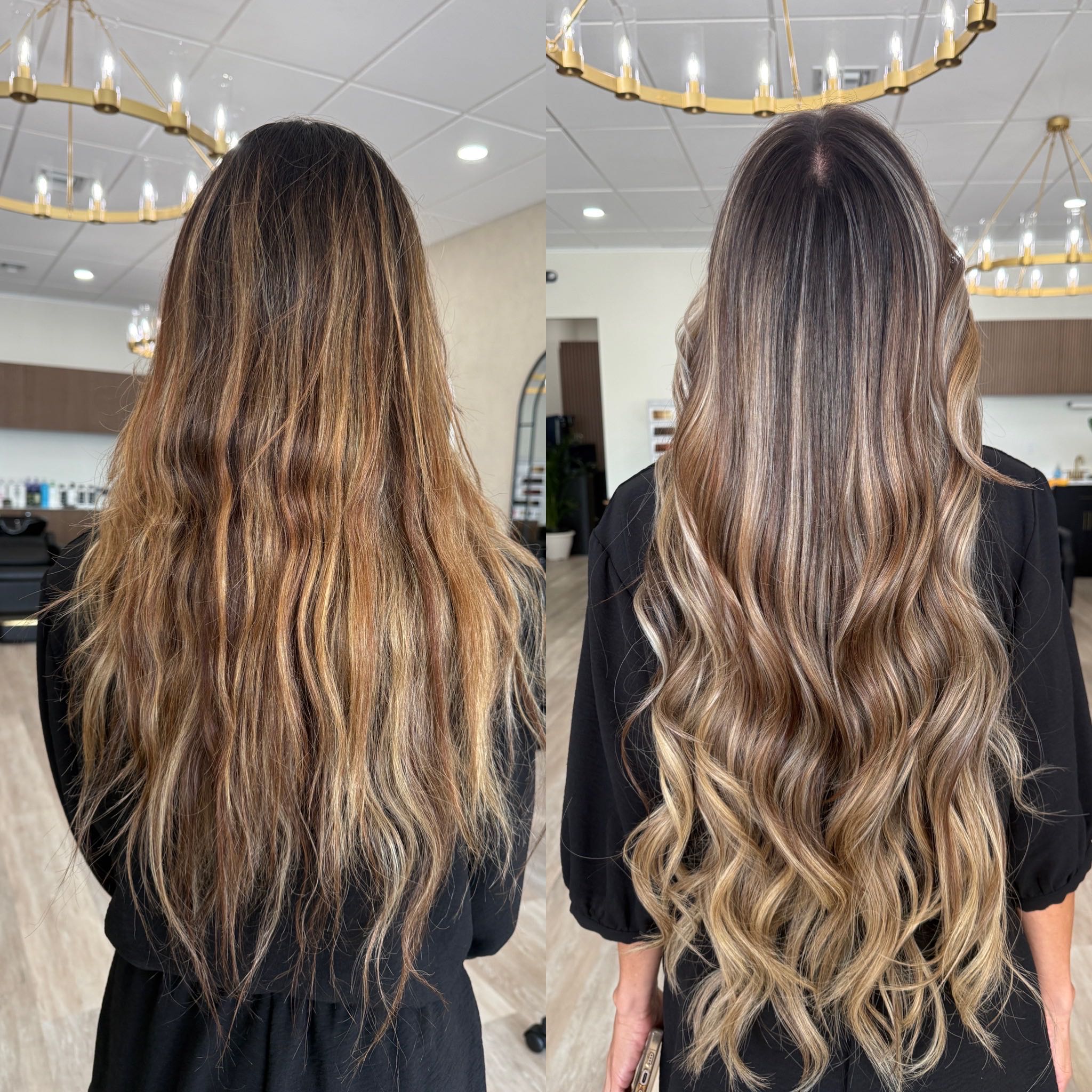Bright blonde finish hair transformation